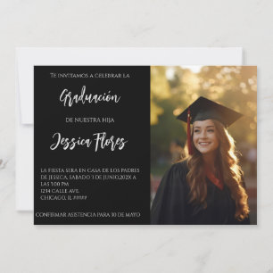 Convite de graduação con foto