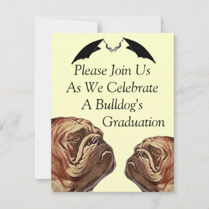 CONVITE DE GRADUAÇÃO DE BULLDOGS ~EZ2 PERSONALIZ