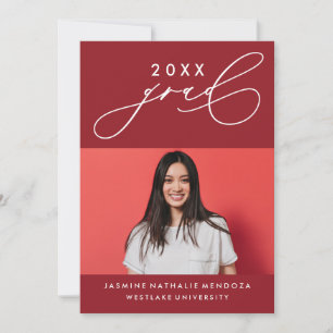 CONVITE DE GRADUAÇÃO DE CALIBRAFIA BRANCA