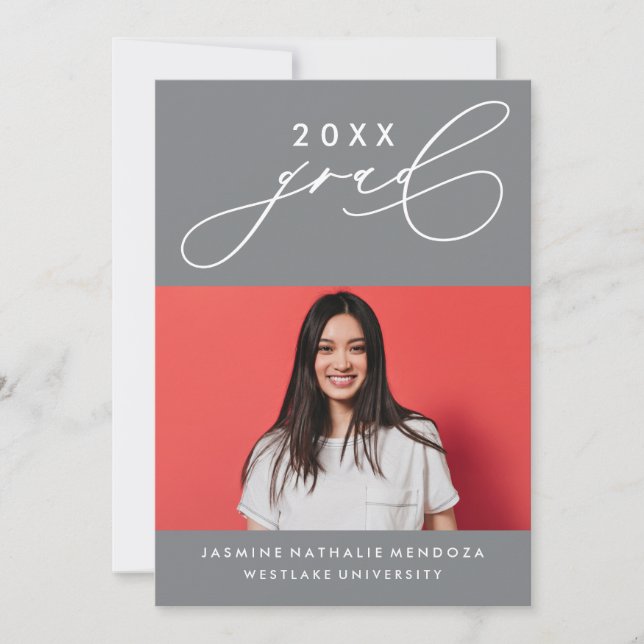 CONVITE DE GRADUAÇÃO DE CALIBRAFIA BRANCA (Frente)