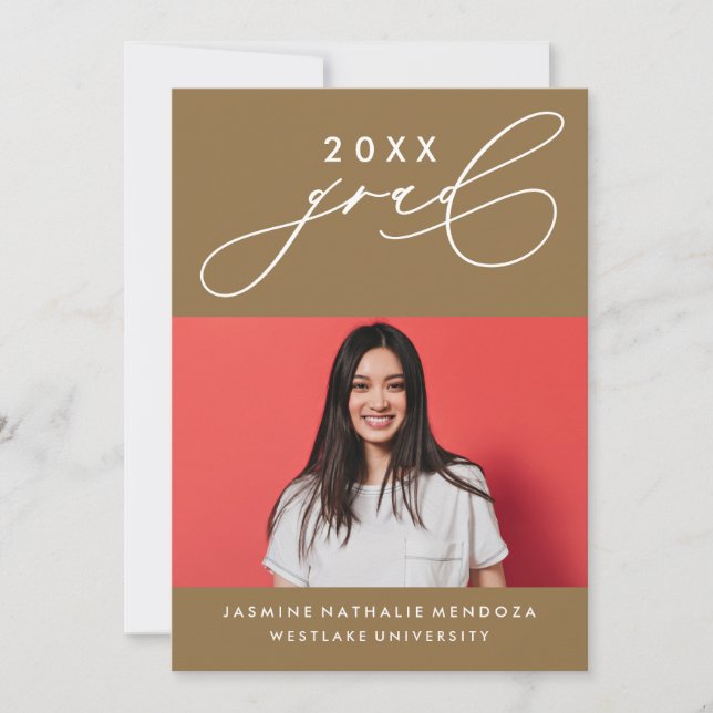 CONVITE DE GRADUAÇÃO DE CALIBRAFIA BRANCA (Frente)