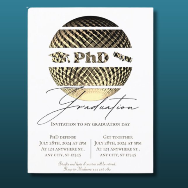 Convite de graduação de doutorado (Criador carregado)