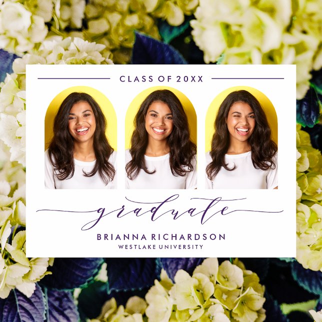 CONVITE DE GRADUAÇÃO DE SCRIPT MODERNO SIMPLES (Criador carregado)