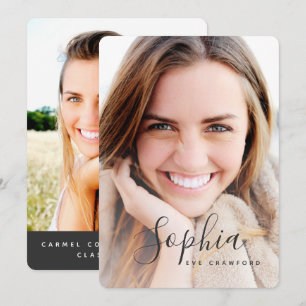 Convite de graduação de texto de script