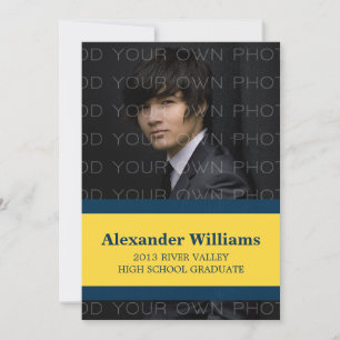 Convite de Graduação Listras de Cores da Escola Az