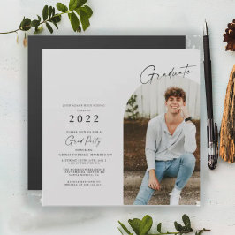 Convite de Graduação Minimalista Moderno Foto Ímã