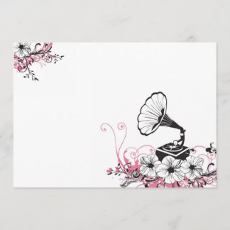 Convite de gramofone vintage