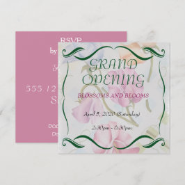CONVITE DE GRAND OPENING DE FLORES DE Aquarela ERV