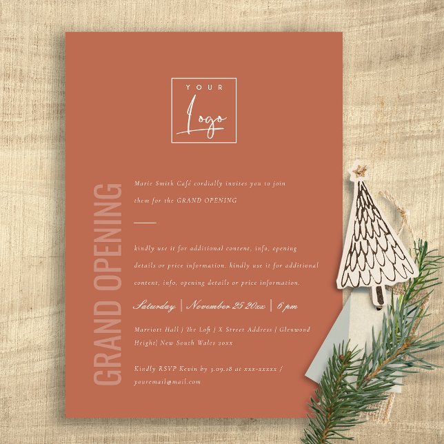 Convite de grande abertura para empresas de logoti (Criador carregado)