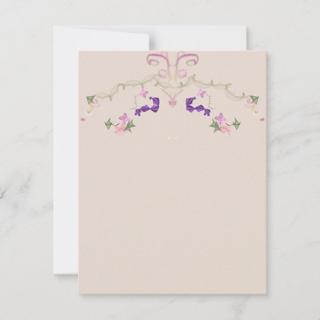 Convite de grinalda floral formal (Frente)