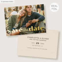 Convite de Guarda de Data de Casamento Moderno com