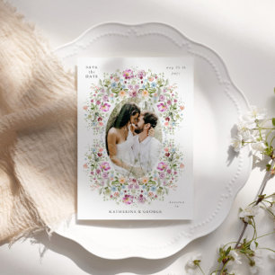 Convite de Guarda Luxuoso Floral de Jardim