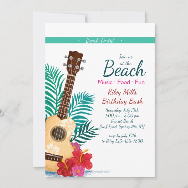 Convite de Guitarra Tropical (Frente)