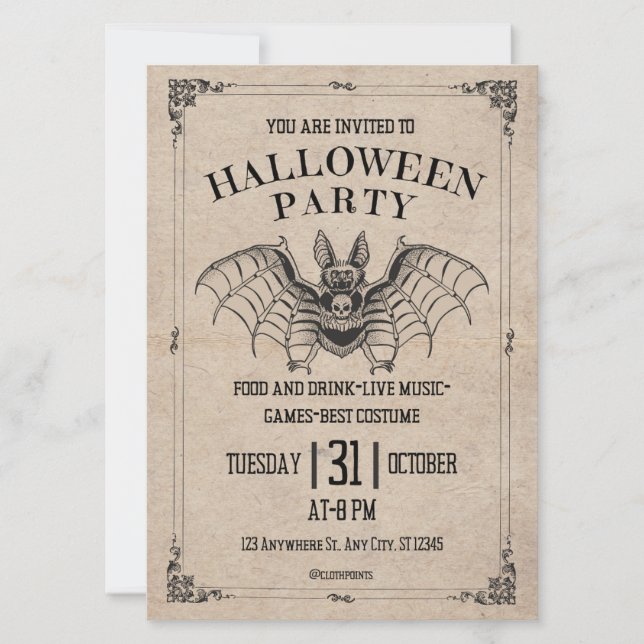 Convite de Halloween (Frente)