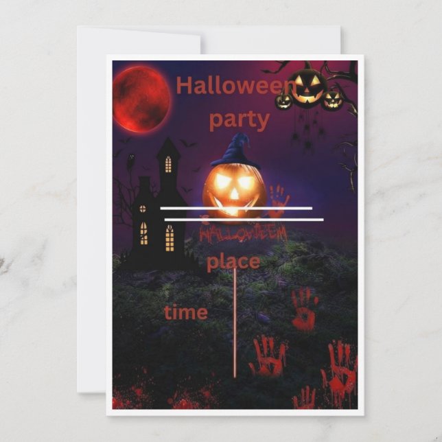 convite de halloween (Frente)