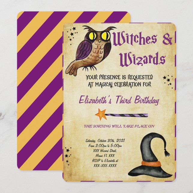 Convite de Halloween (Frente/Verso)