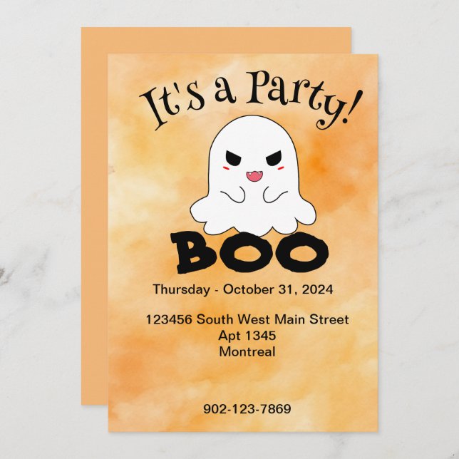 Convite de Halloween (Frente/Verso)