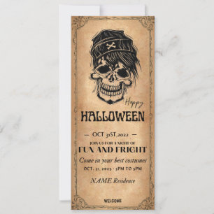 Convite de Halloween Antigo - Festa à Fantasia