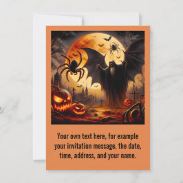 Convite de Halloween Assombrado Personalizável