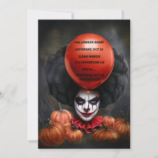 Convite de Halloween assustador