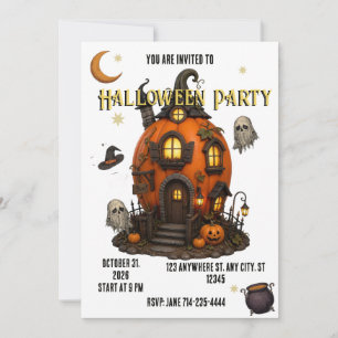 Convite de Halloween Casa Assombrada convite