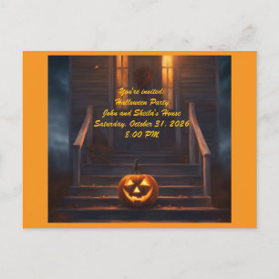 Convite de Halloween com Jack-o-Lantern