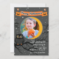Convite de Halloween da Foto Hoo Hoo