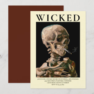 Convite de Halloween de Arte Fina Cabeça de Esquel