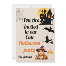 Convite de Halloween de Capivara Fofa