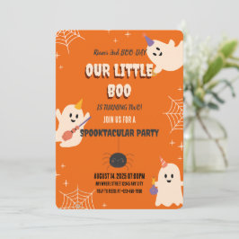 Convite de Halloween de segundo aniversário