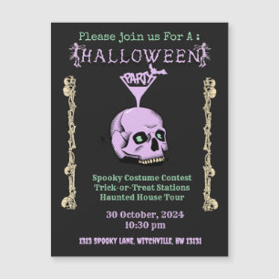 Convite de Halloween de Skull Spooky Personalizáve