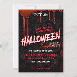 Convite de Halloween de Slasher