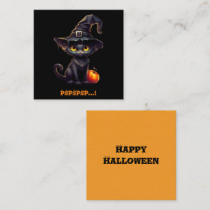 Convite de Halloween do Gato Preto Bruxo da Meia-N