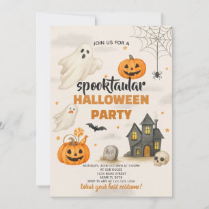 Convite de Halloween Editável   Noite Mágica e Ass