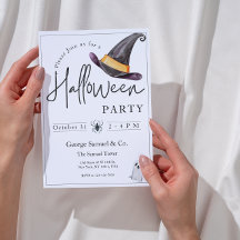 Convite de Halloween Elegante para Escritório de E