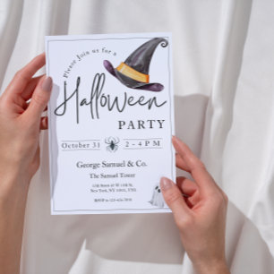 Convite de Halloween Elegante para Escritório de E