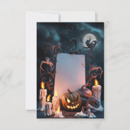 Convite de Halloween em Branco