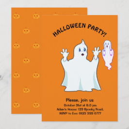 Convite de Halloween Fantasmas Trumpy & Munchy