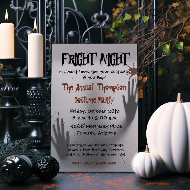 Convite de Halloween Fright Night (Criador carregado)