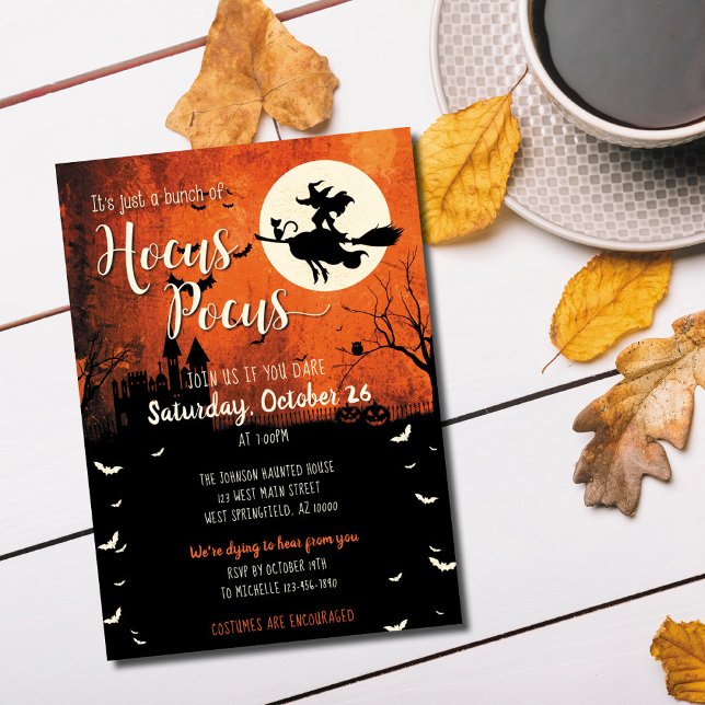 Convite de Halloween Hocus Pocus (Criador carregado)