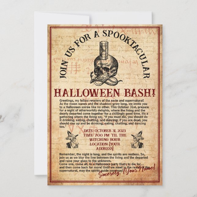 Convite de Halloween nº 3 (Frente)