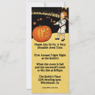 Convite De Halloween Para A Abóbora