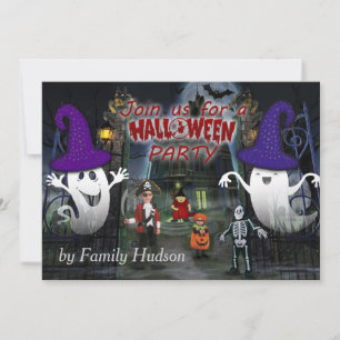 Convite de Halloween para criança