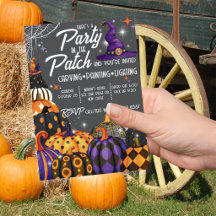 Convite de Halloween para Festa no Campo