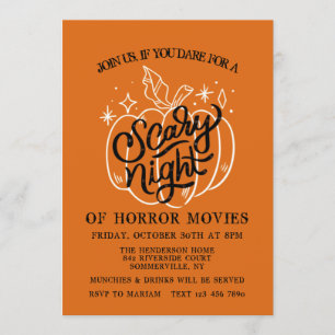 Convite de Halloween para Noite Assustadora