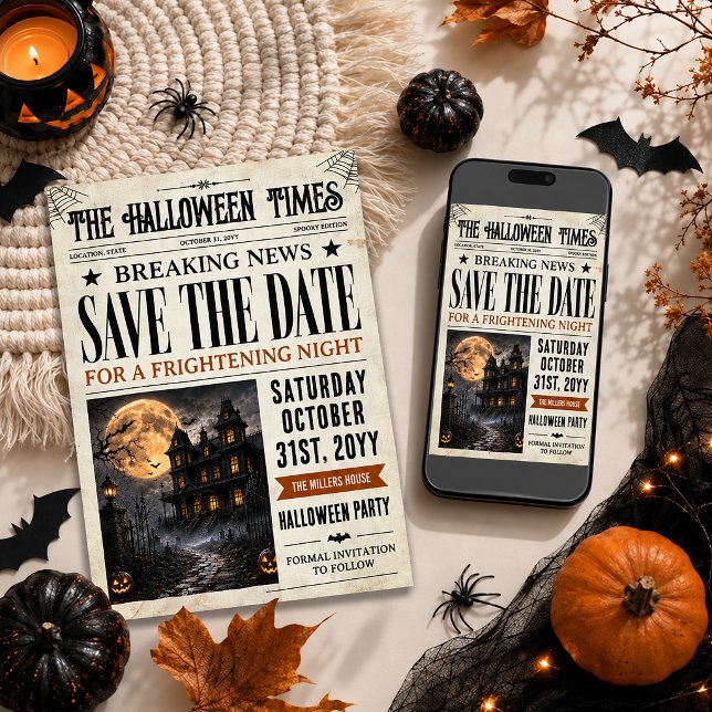 Convite de Halloween para Salvar a Data, Jornal de (Criador carregado)