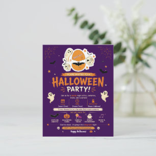 Convite de Halloween para Truque ou Travessura do