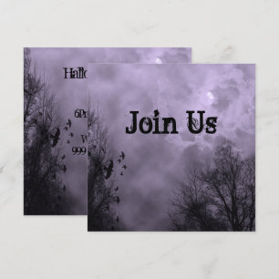 Convite de Halloween Personalizado do Céu Assombra