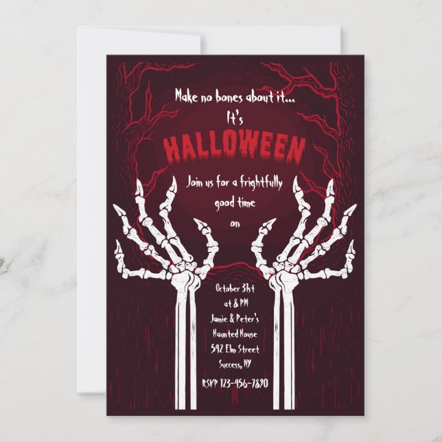 Convite de Halloween Sem Rodeios (Frente)