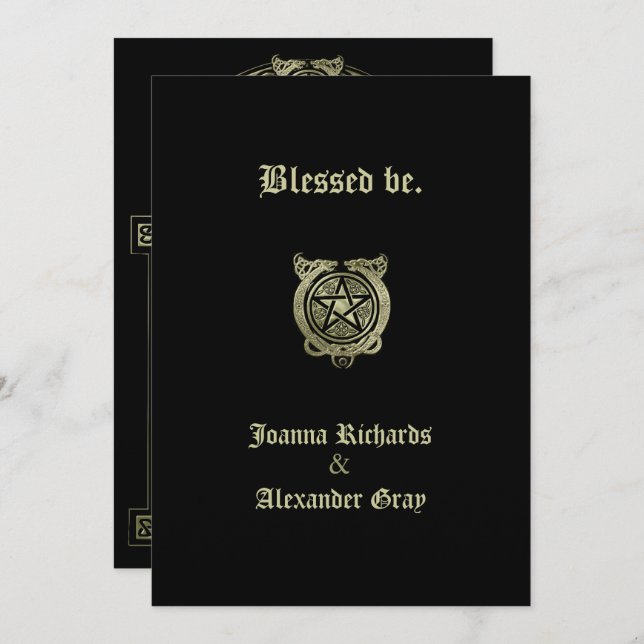 Convite de Handfasting (Frente/Verso)